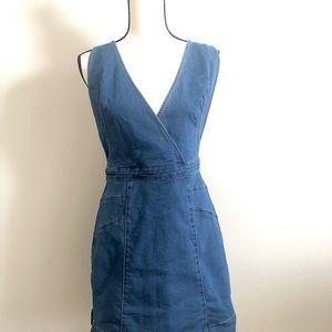Free People Denim Pinafore Style Dress S